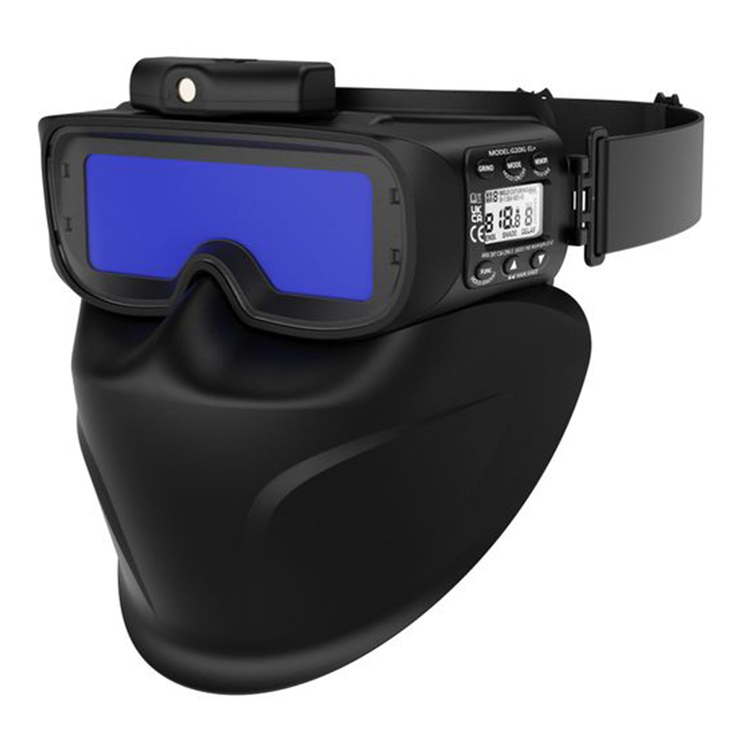 Casco-maschera per saldatura con oscuramento solare automatico,con occhiali rimovibili Hbm Spectacle
