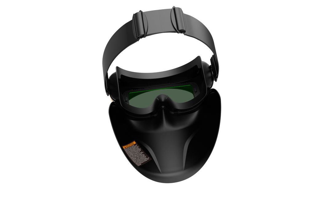 Casco-maschera per saldatura con oscuramento solare automatico,con occhiali rimovibili Hbm Spectacle
