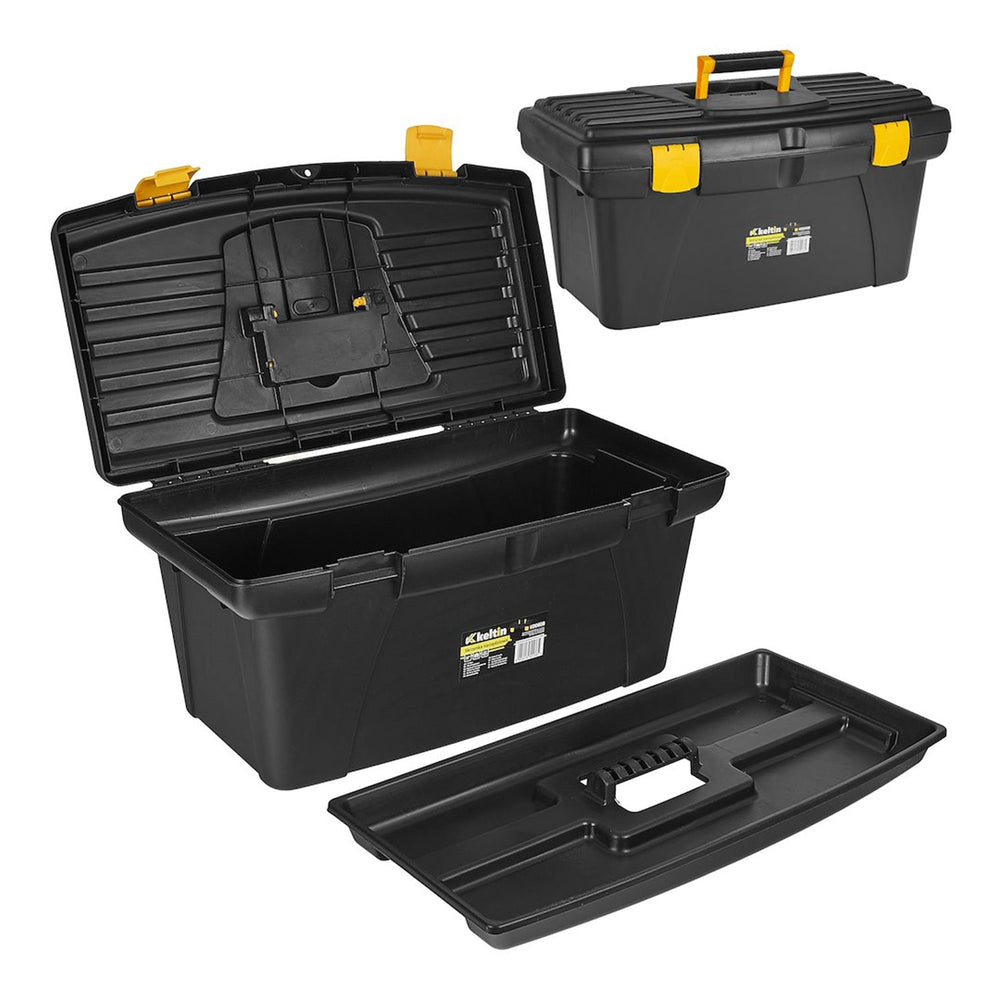 Cassetta porta utensili, nero/giallo, 22", 56 x 29 x 27.5 cm Keltin