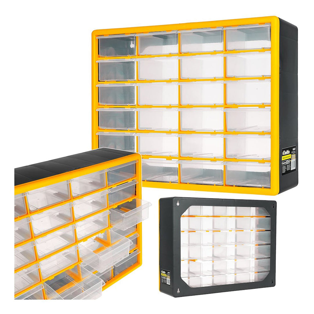 Cassettiera modulare, 24 cassetti, plastica 50 x 16 x 39cm, Keltin