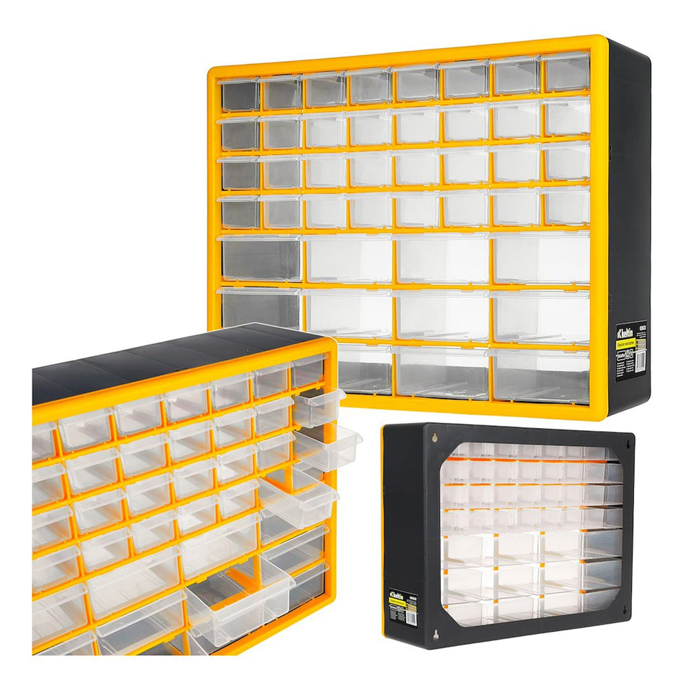 Cassettiera modulare, 44 cassetti, plastica 50 x 16 x 39 cm, Keltin