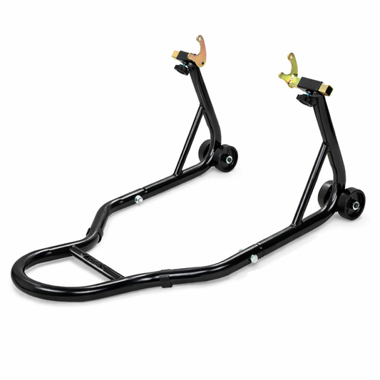 Cavalletto per ruote posteriori per il sollevamento della moto bici garage capacità carico max. 300kg, cavalletto supporto per moto bici da officina adatto testa della forcella a doppia u + l, Redats