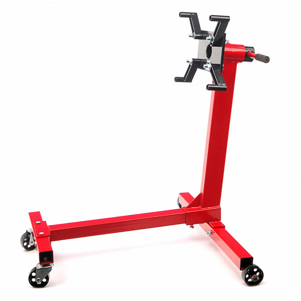 Cavalletto porta motore girevole, supporto per cambio, rotazione 360 gradi, 4 bracci di montaggio carrello professionale carico massimo 450 kg Hbm Olanda