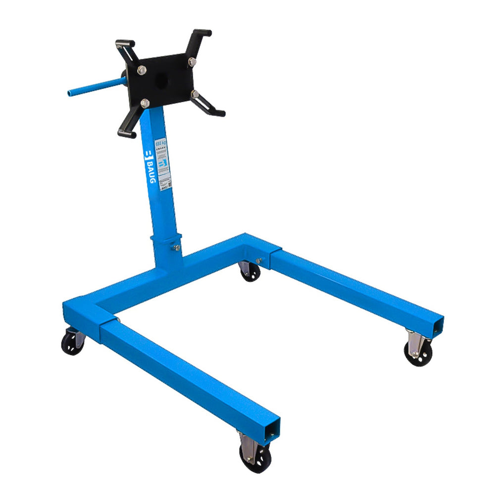 Cavalletto porta motore girevole, supporto per cambio, rotazione 360 gradi, 4 bracci di montaggio carrello professionale carico massimo 680 kg Baug
