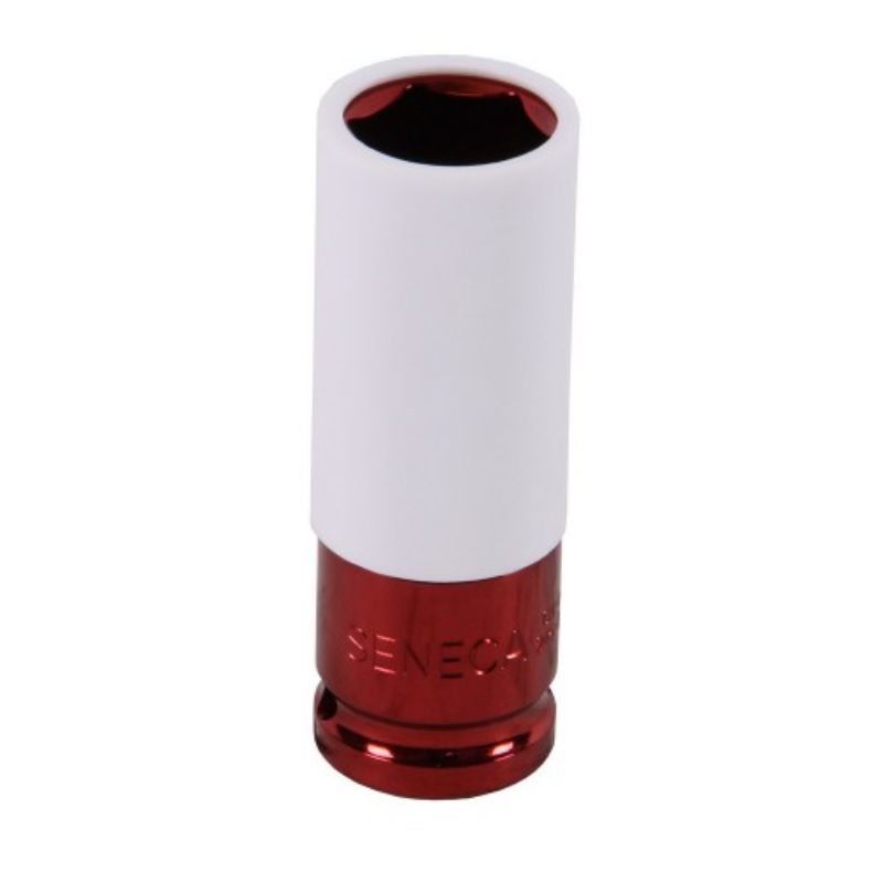 Chiave a bussola 1/2" per cerchi in lega con guaina protettiva-rinforzo in acciaio Cr-Mo 21mm