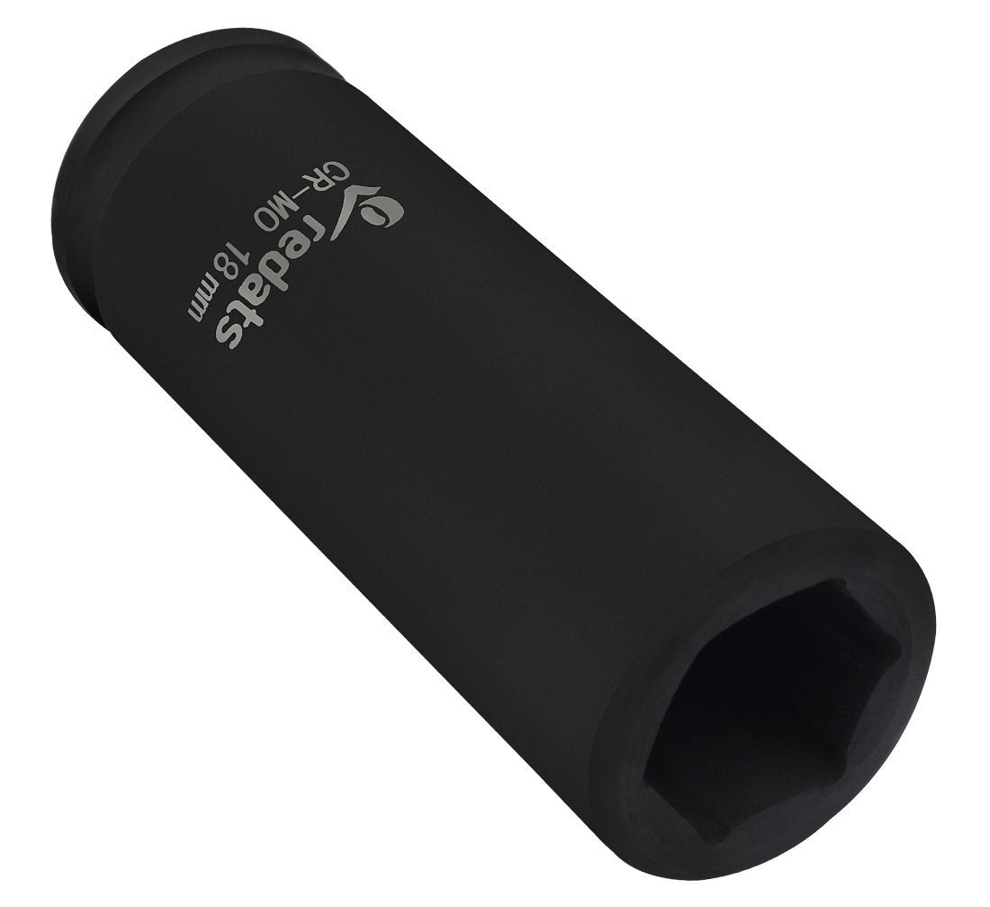 Chiave a bussola lunga ad impatto-a percussione 18 mm con attacco da 1/2" pollici, Cr-mo, lunghezza 78 mm