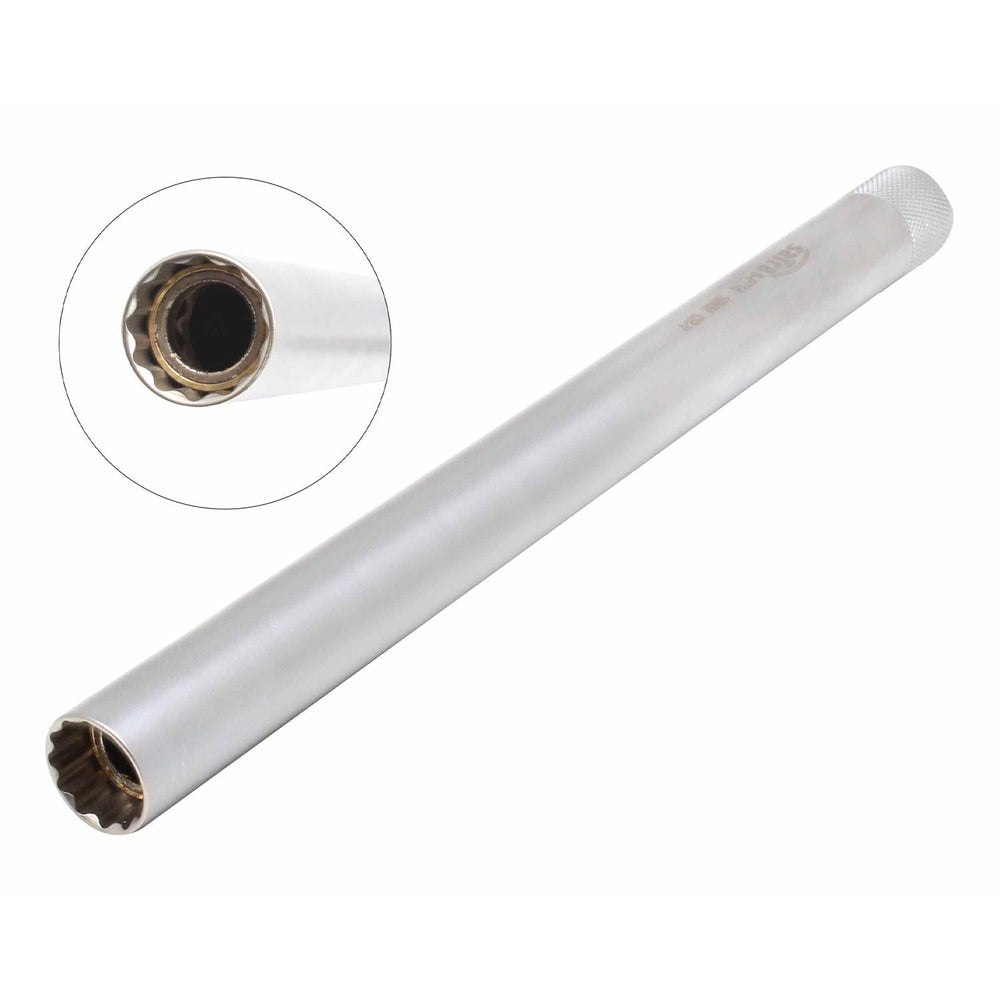 Chiave a bussola magnetica per candelette di accensione extra lunga con magnete, 3/8" 16mm 250mm