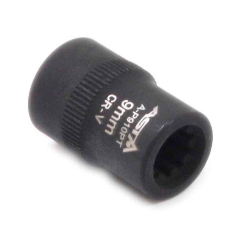Chiave a bussola poligonale per pinze freno, attacco 3/8", 9 mm, 10 lati per Porsche