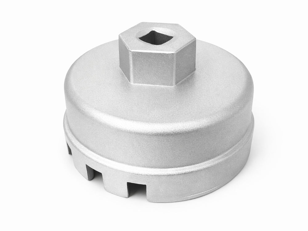 Chiave a tazza per filtro dell'olio, 3/8", diametro 64.5 mm,14 lati,compatibile con Toyota Auris, Corolla, Premio, Prius per motori 1,8l e 2l