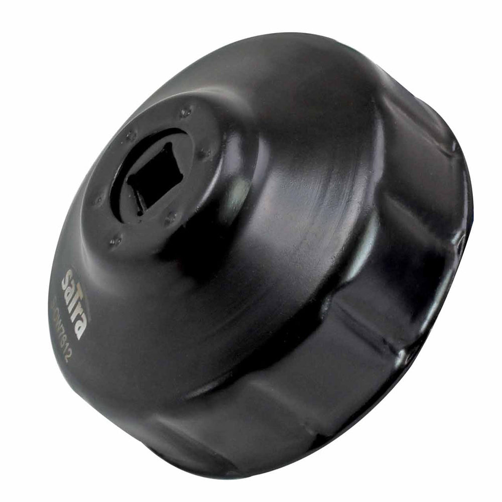 Chiave a tazza per filtro dell'olio, 3/8", diametro 76 mm,12 lati, compatibile con Citroen, Dacia, Ford, Nissan, Peugeot, Renault, Opel Vauxhall, Mercedes-BenzSatra