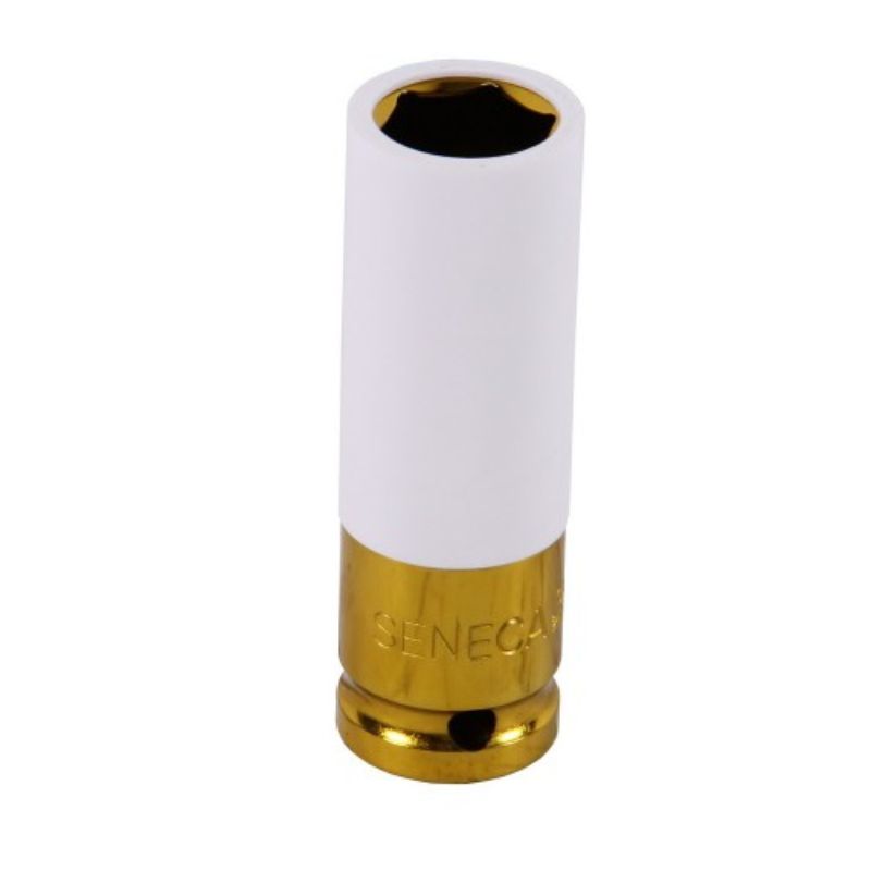 Chiave a bussola 1/2" per cerchi in lega con guaina protettiva-rinforzo in acciaio Cr-Mo 19mm