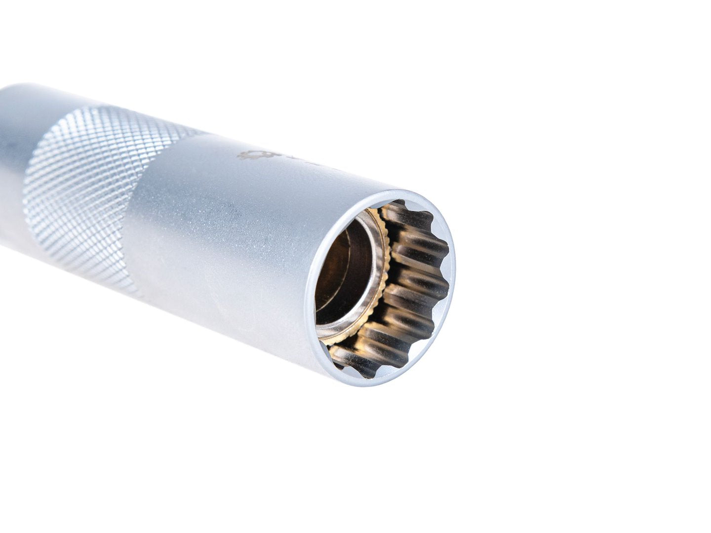 Chiave candela, 12 punti, 3/8”, 14mm, giunto cardanico, parete sottile e asta lunga, acciaio Cr-V, Geko