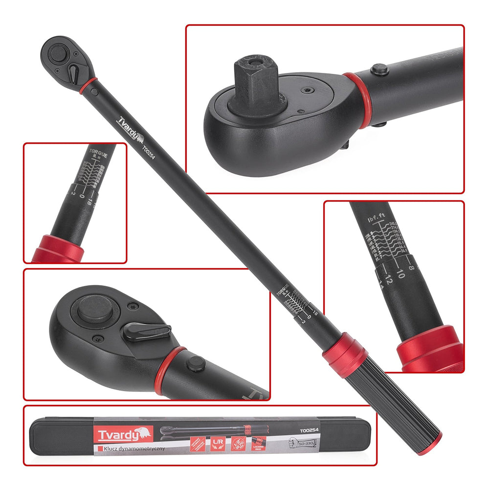 Chiave dinamometrica da 1/2" , 50–330 Nm Tvardy