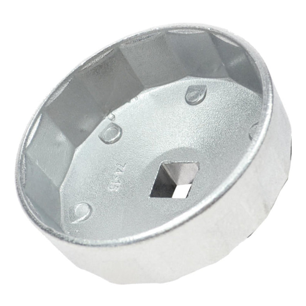 Chiave per filtro olio 74mm per cricchetto da 1/2", per svitare il tappo della coppa , adatto per camion MANN, auto Audi, Volkswagen, Škoda e Seat, motori TDI a 4 cilindri, Ford, Opel, Mercedes, Peugeot, BMW E36, E46