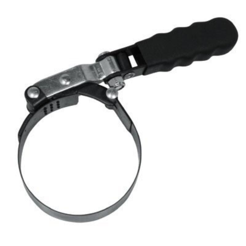Chiave per filtro olio con cinghia-nastro regolabile, campo di serraggio 57–73 mm, strumento universale per la rimozione con fascia metallica per auto e camion