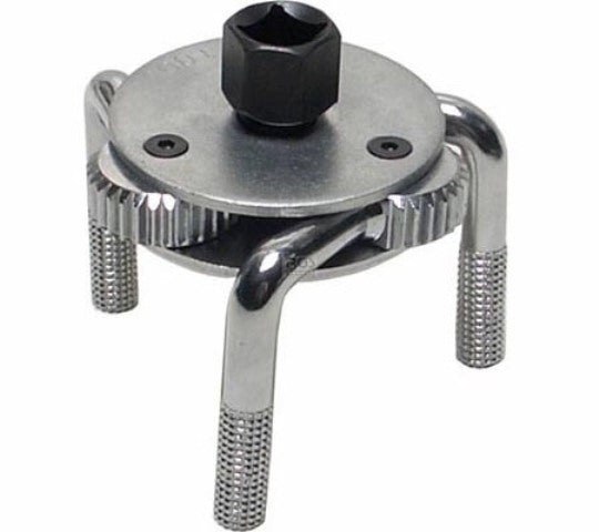 Chiave per la rimozione del filtro dell'olio, strumento a 3 griffe-ganasce-bracci, regolabile, 3/8'', adattatore universale ,diametro 80–120 mm