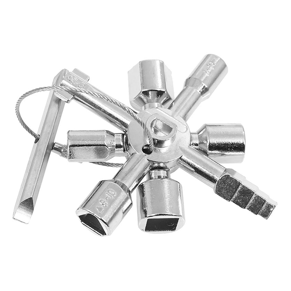 Chiave universale 10 in 1 per armadi di controllo, utensile multifunzione compatto per gas, acqua, treni, per quadri ed elettrici, Verke