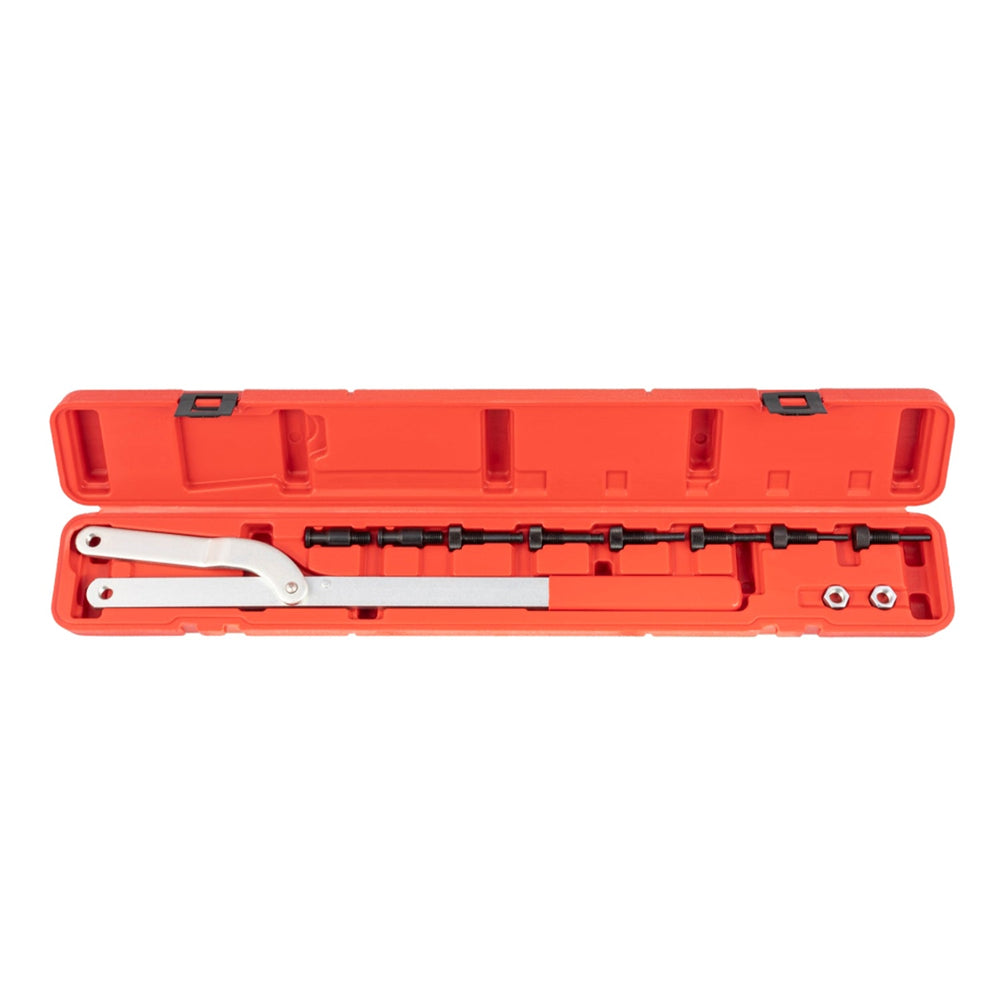 Chiave universale controsupporto per albero a camme con 2 tenditori e 8 bulloni di bloccaggio con custodia 40–220 mm