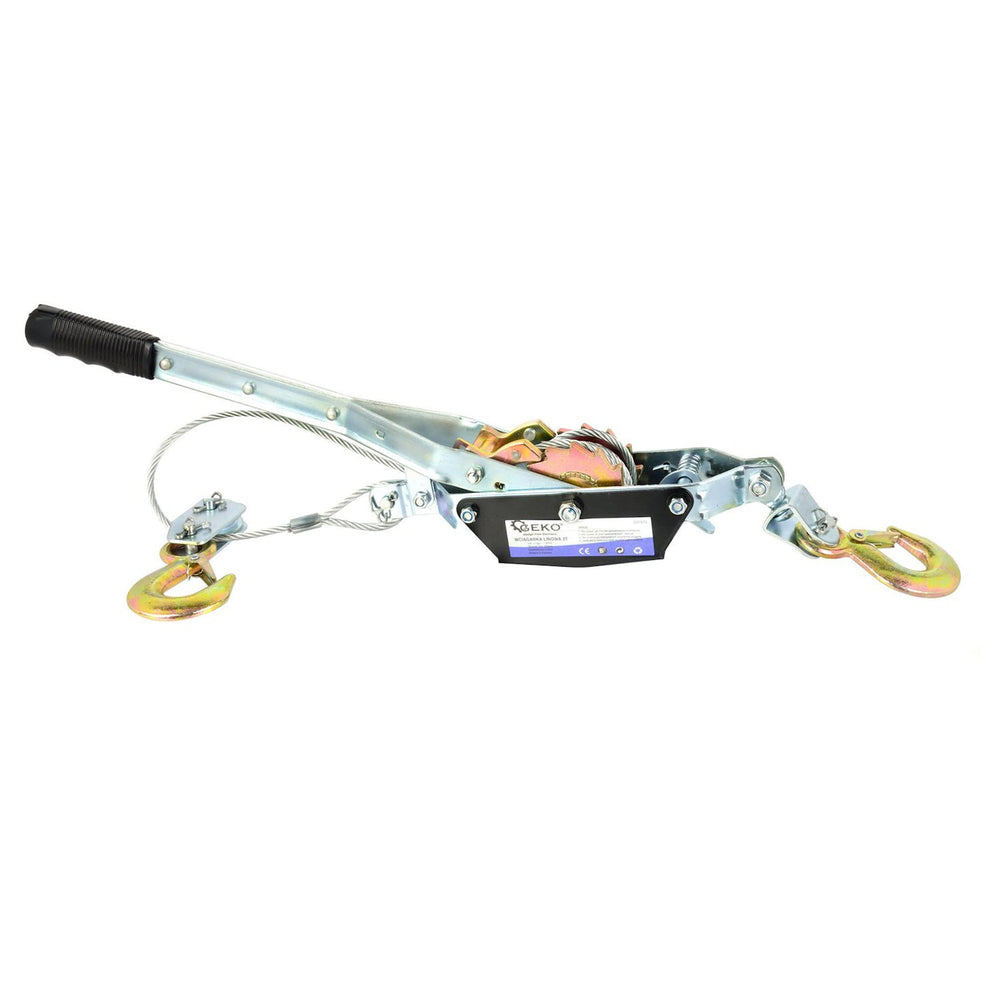 Cinghia a cricchetto con 2 ganci, di ancoraggio con tenditore, fissaggio, fino a 2000 kg, lunghezza 2, 5 m Geko