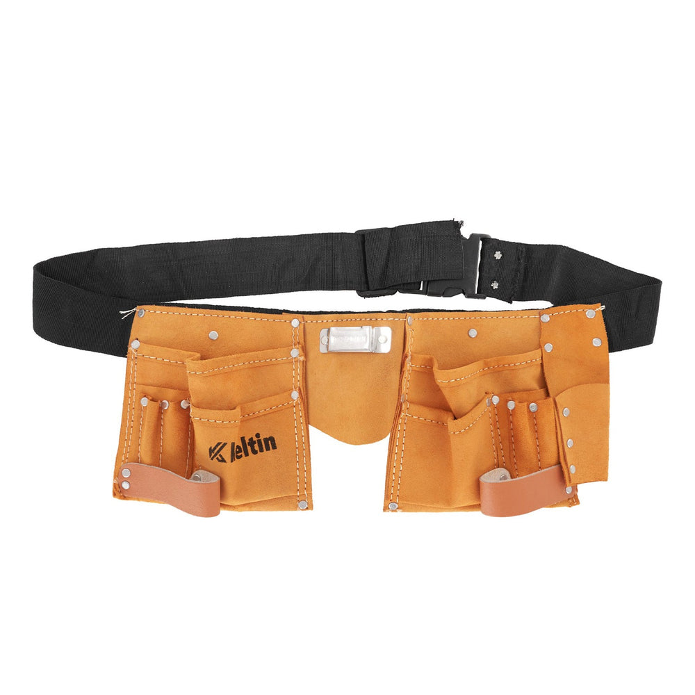 Cintura porta attrezzi in pelle con 11 tasche, da lavoro portautensili per costruttori, falegnami, carpentieri, giardinieri, elettricisti, grembiule marsupio uomo