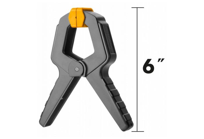 Morsetto a molla, per lavorare senza sforzo – ideale per progetti fai da te e modellismo, per lavori di falegnameria artigianali per impieghi gravosi, 150 mm Ingco