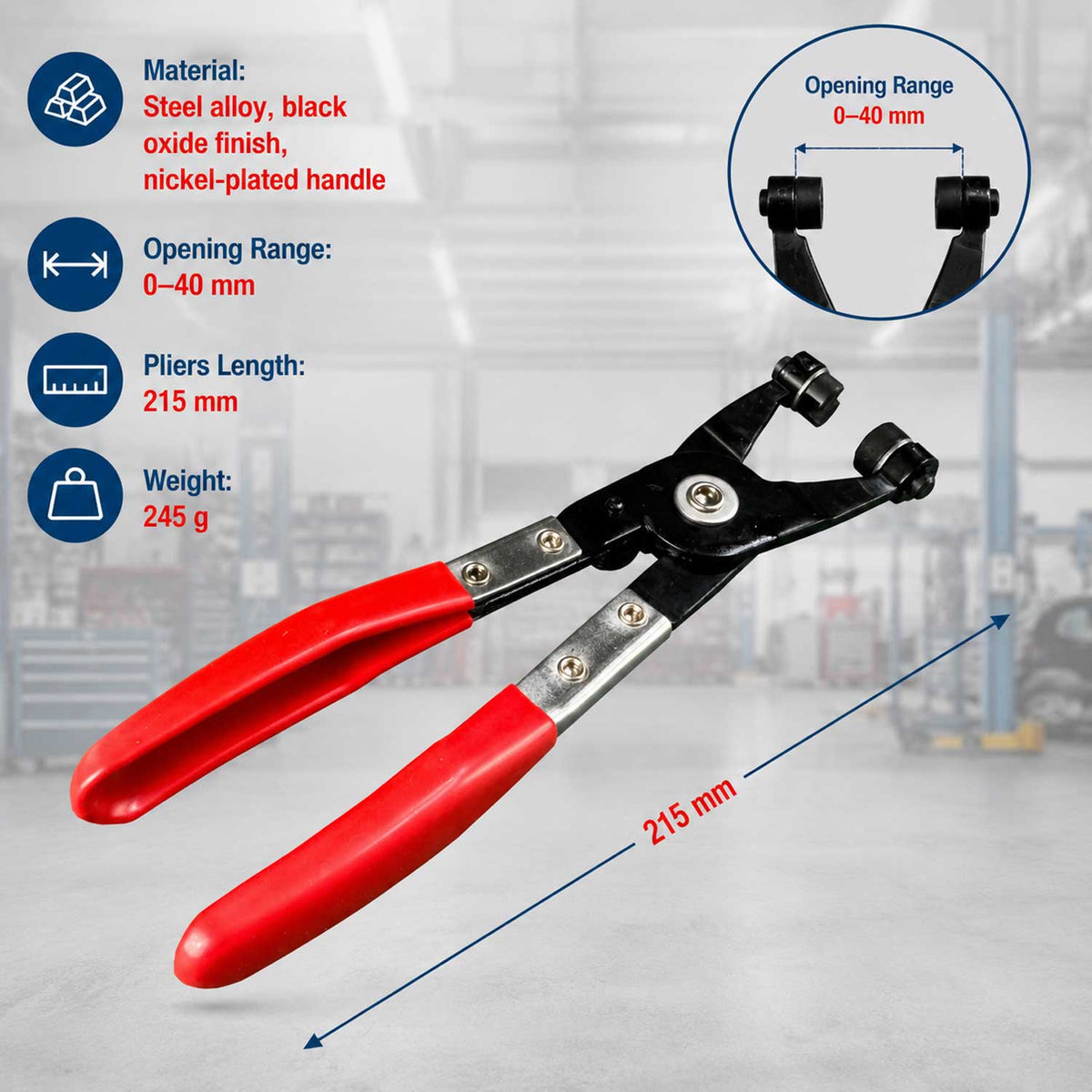 Pinza per fascette stringitubo 215 mm modello 1 Gebo Tools