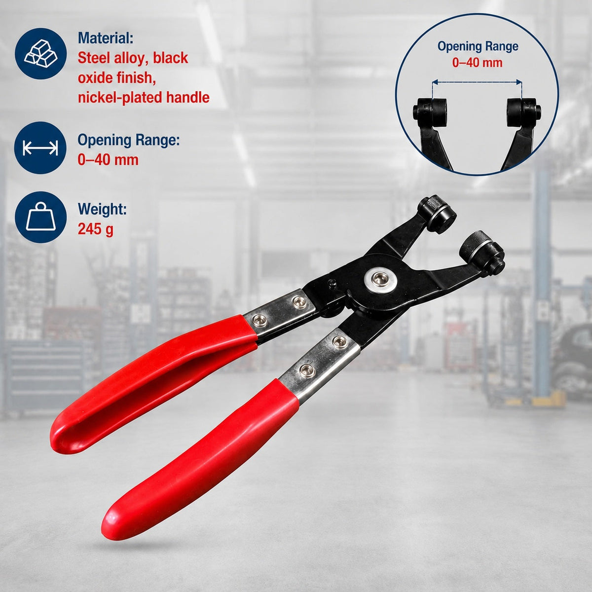 Pinza per fascette auto e stringitubo, strumento per l'installazione e rimozione di fascette stringitubo Gebo Tools