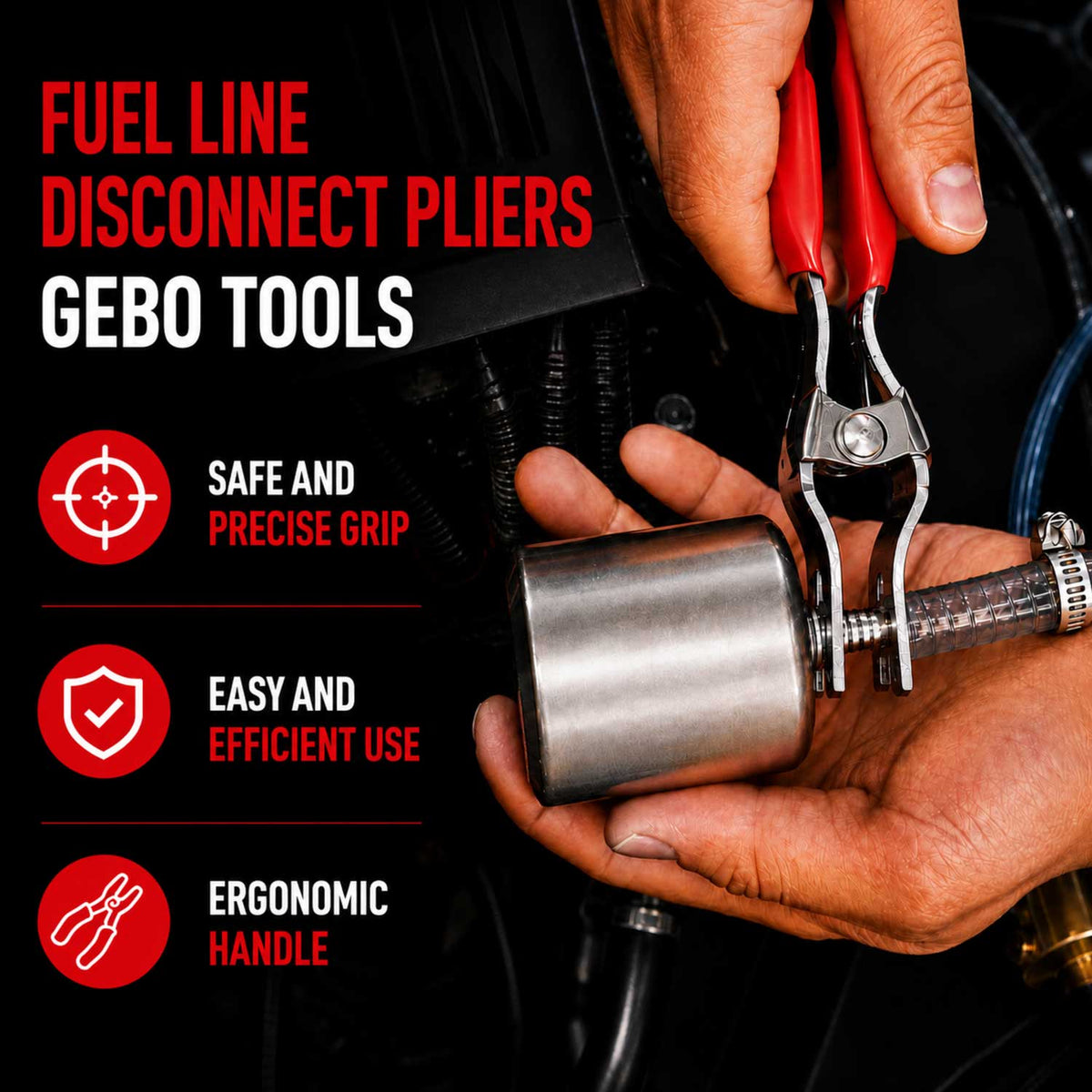 Pinza per tubi carburante Gebo Tools
