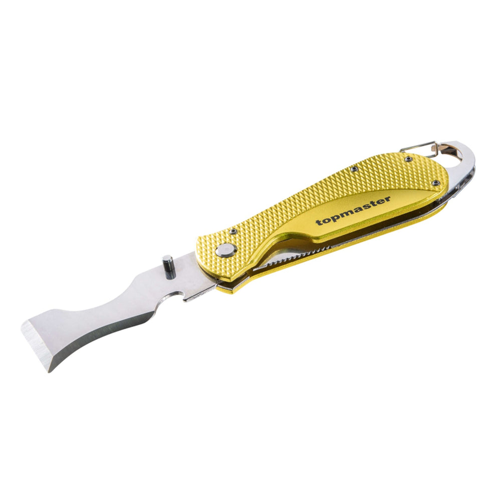 Coltello/cutter multifunzione 10 in 1, taglierino tascabile pieghevole, metallo, per campeggio escursionismo outdoor, Top Master Pro