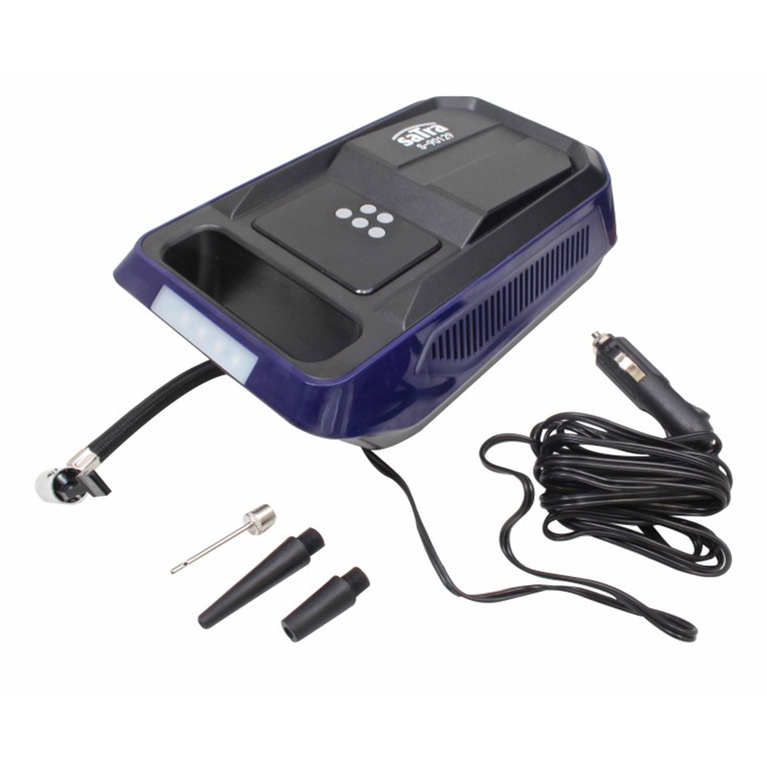 Compressore aria portatile per pneumatici, 12 V ,120W, 10.3 bar con manometro digitale per gonfiaggio gomme auto