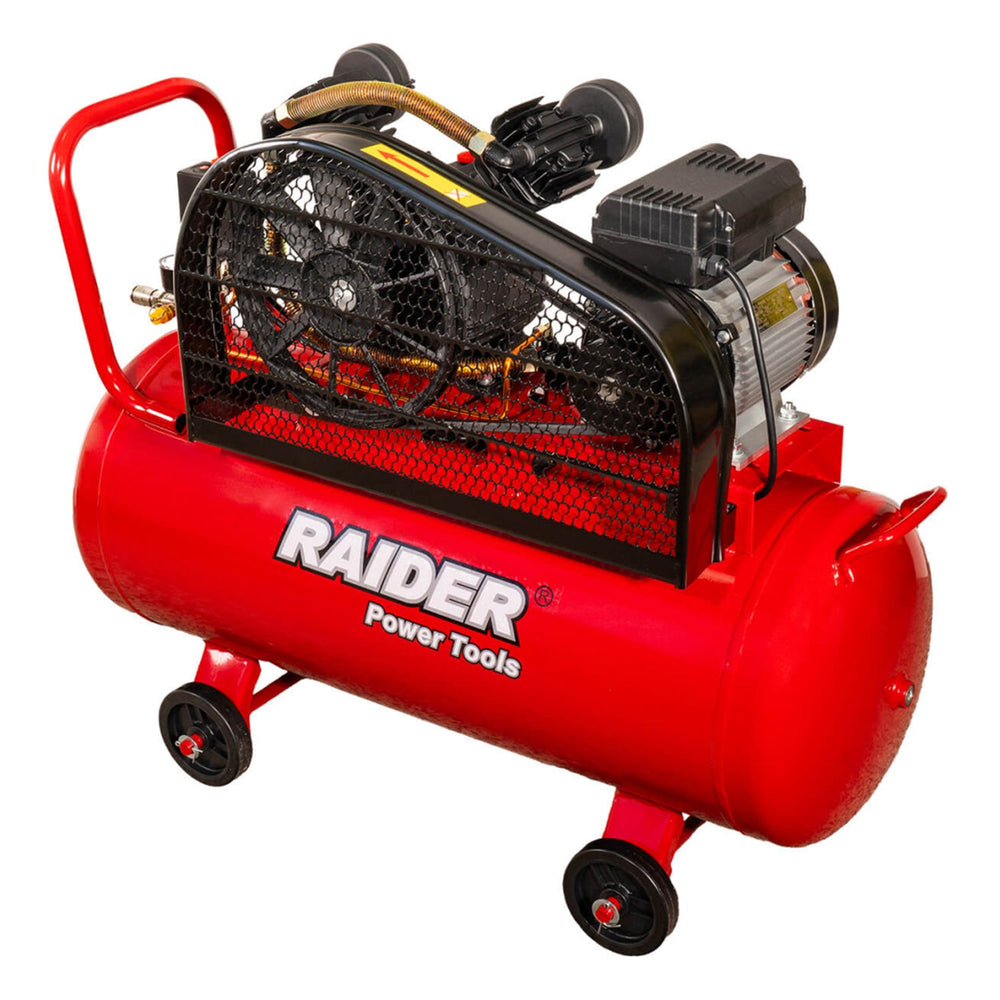 Compressore d'aria portatile per pneumatici 220 V, gonfiatore per pneumatici a doppio cilindro, 100 litri, 170 l/min  8 bar, per suv camion, auto bici, palloni, materassi ad, barche gonfiabili, per uso non  Raider