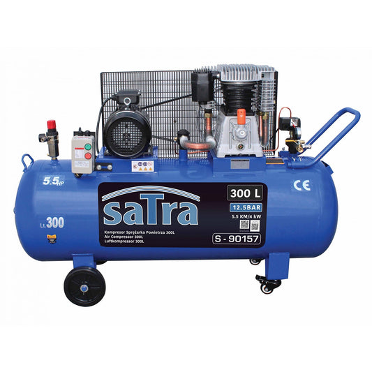 Compressore d'aria portatile per pneumatici 380 V, gonfiatore per pneumatici a doppio cilindro, 300 litri, 593 l/min 12, 5 bar, per suv camion, auto bici, palloni, materassi ad, barche gonfiabili, per uso non ,Techman Satra