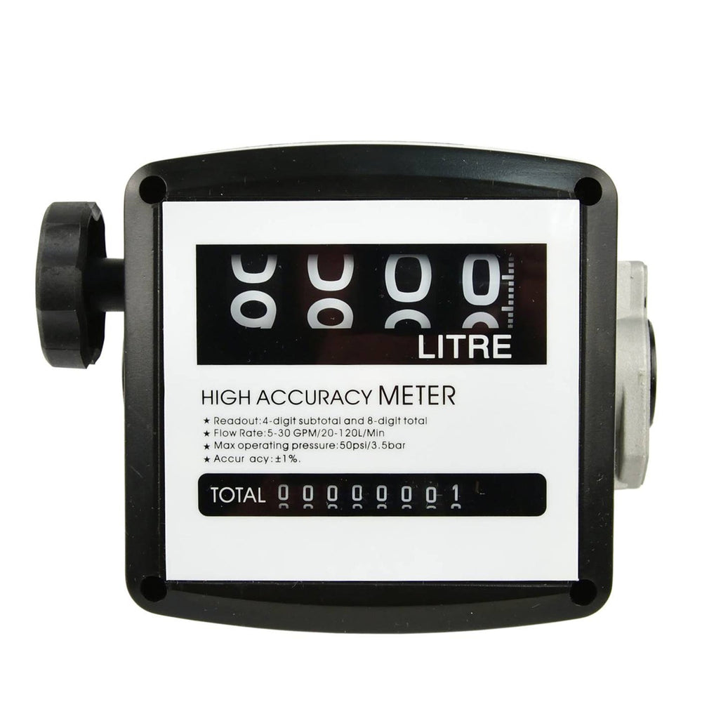 Contatore per pompa gasolio diesel 3,5 bar 20-120 l / min, tolleranza 1%, indicatore flusso