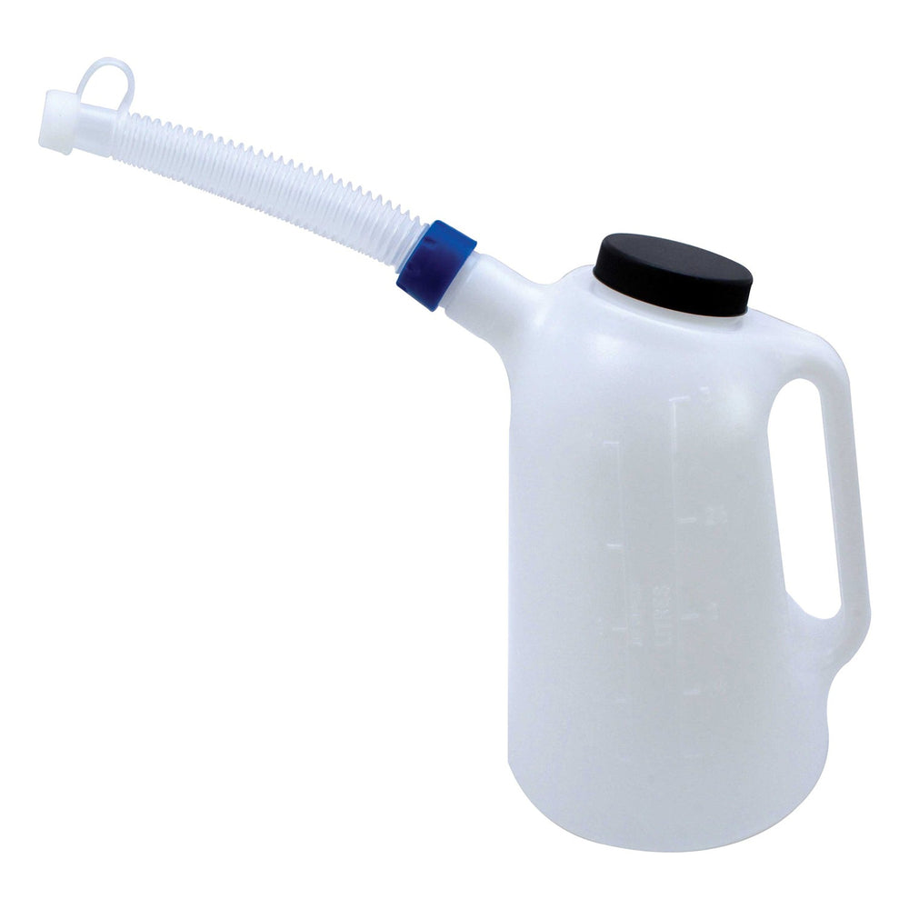 Contenitore con tappo e tubo flessibile per olio e antigelo, per fluido, caraffa con beccuccio, 3 litri