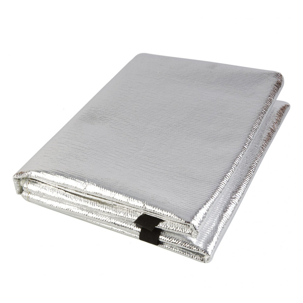 Coperta per saldatura, ignifuga, materiale resistente al calore fino a 500 °C, tessuto ignifugo, tappetino protettivo in fibra di vetro con rivestimento in alluminio, per copertura della griglia, stufa, saldatori, idraulici  1100g/m2 120x180 cm