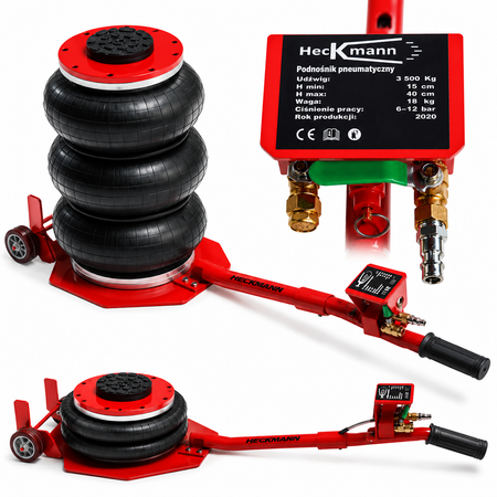 Cric ad aria compressa, 3, 5 tonnellate, airbag, pneumatico ,sollevamento con maniglia per auto, garage, 15-40 cm
