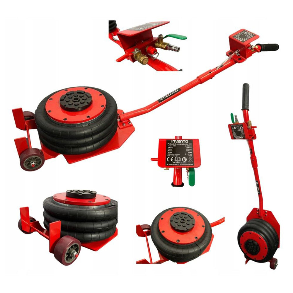 Cric ad aria compressa, 3 tonnellate, airbag, sollevamento 150–500 mm, pneumatico con maniglia per auto, garage, Invento
