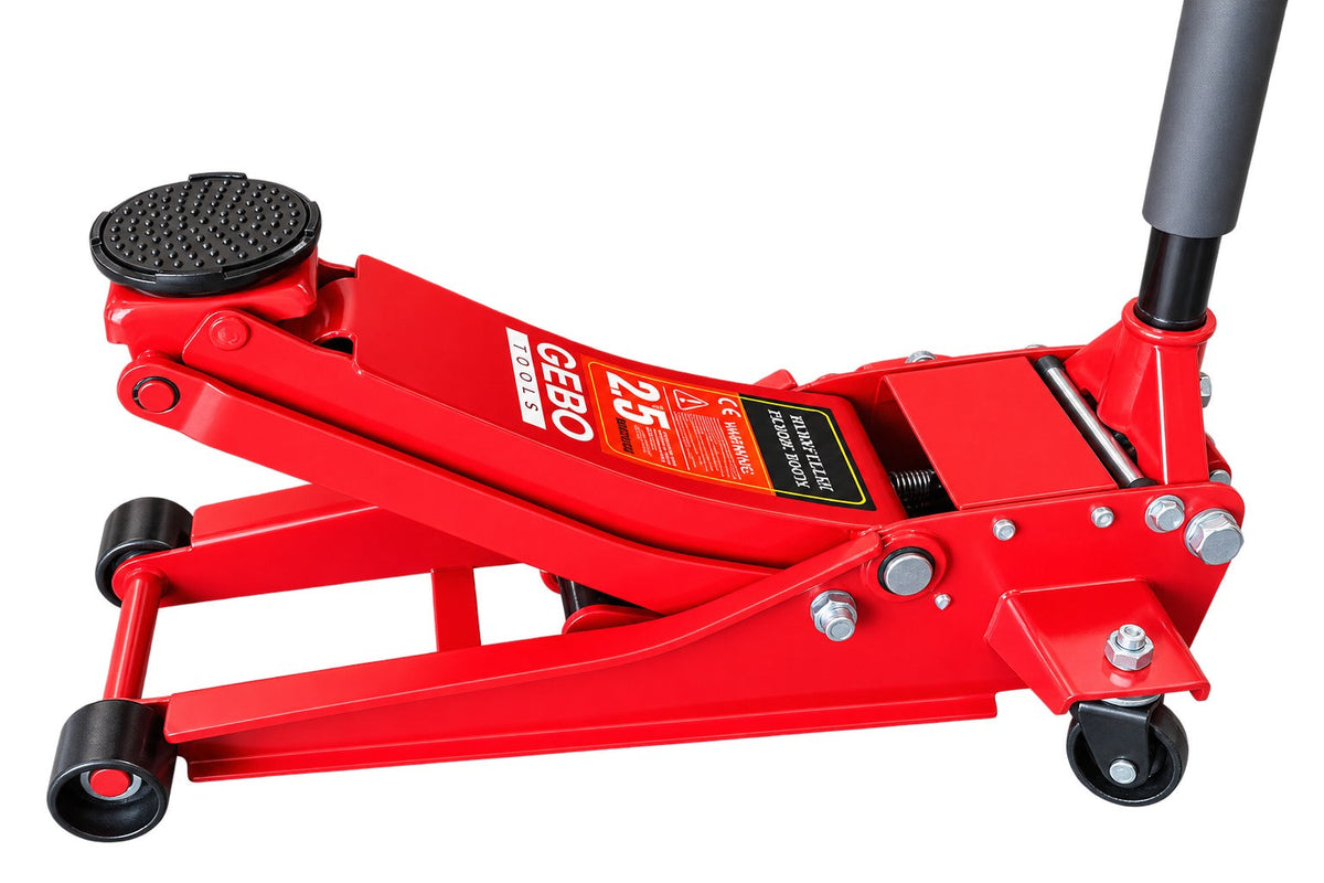 Cric idraulico 2,5 tonnellate, ribassato, a doppio pistone ,sollevatore per auto, 78-495mm Gebo Tools