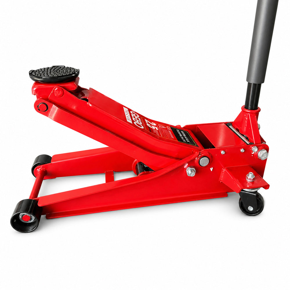 Cric idraulico 2,5 tonnellate, ribassato, a doppio pistone ,sollevatore per auto Gebo Tools