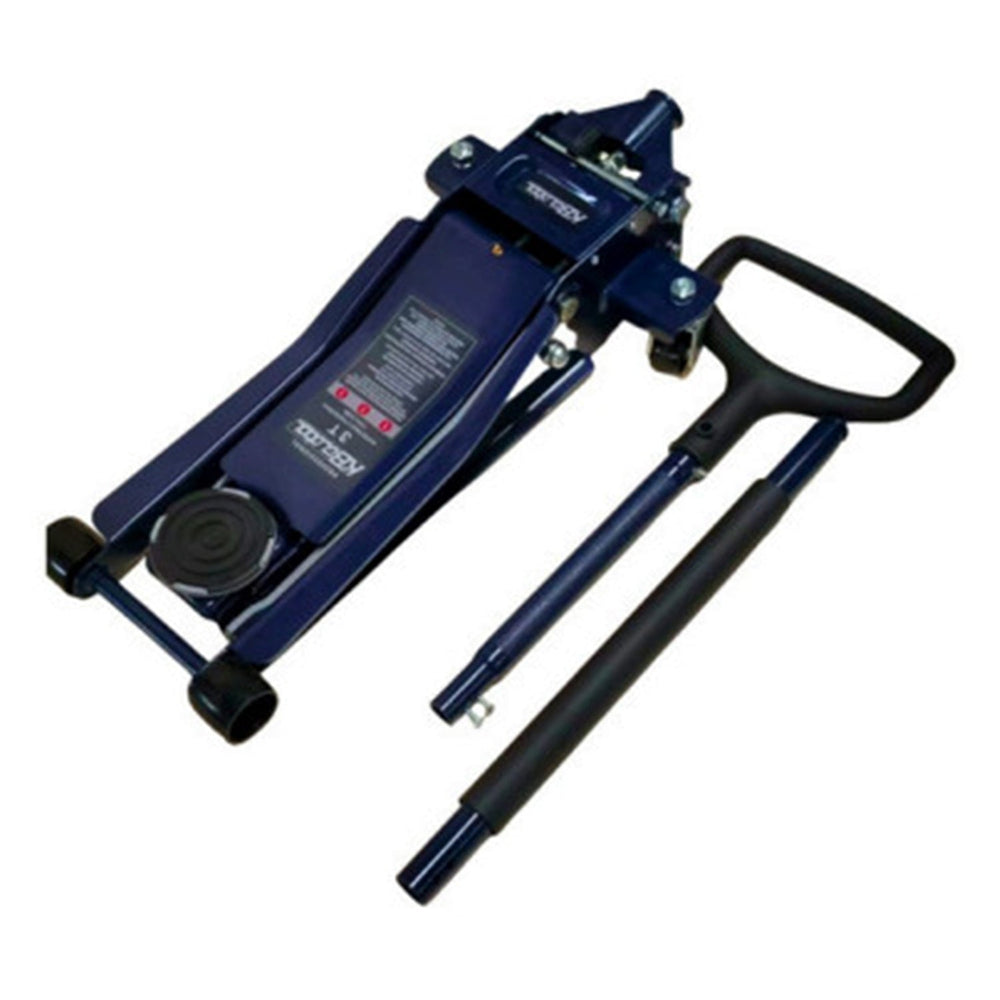Cric idraulico 3 tonnellate, ribassato, a doppio pistone ,sollevatore per auto 75-505 mm ,KB Global