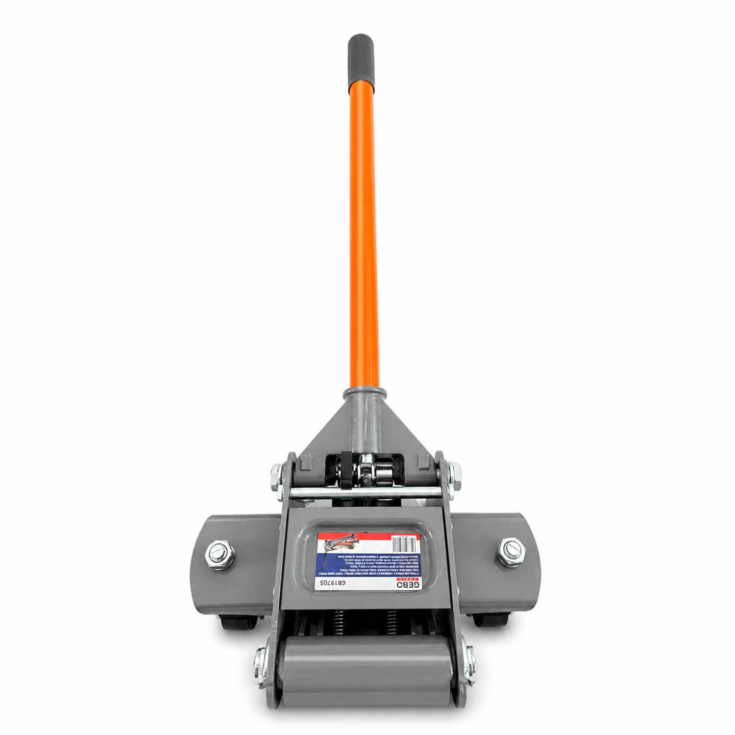 Cric idraulico a carrello ribassato, a doppio cilindro ,sollevatore per auto con ruote girevoli a 360°, 3 tonnellate, Gebo Tools