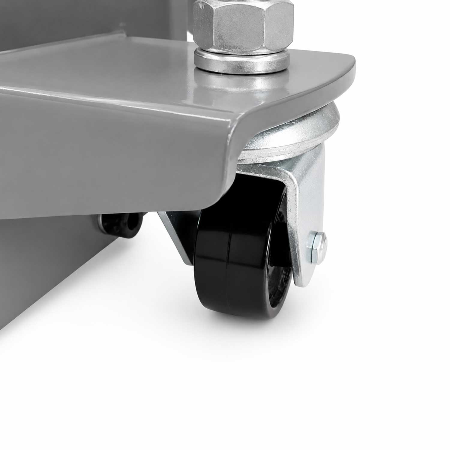 Cric idraulico a carrello ribassato, a doppio cilindro ,sollevatore per auto con ruote girevoli a 360°, 3 tonnellate, Gebo Tools