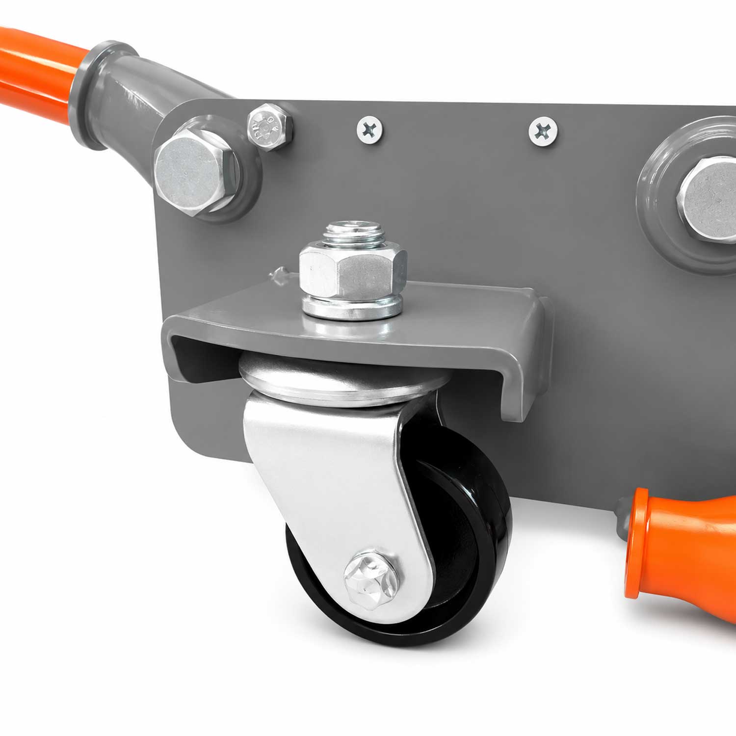 Cric idraulico a carrello ribassato, a doppio cilindro ,sollevatore per auto con ruote girevoli a 360°, 3 tonnellate, Gebo Tools