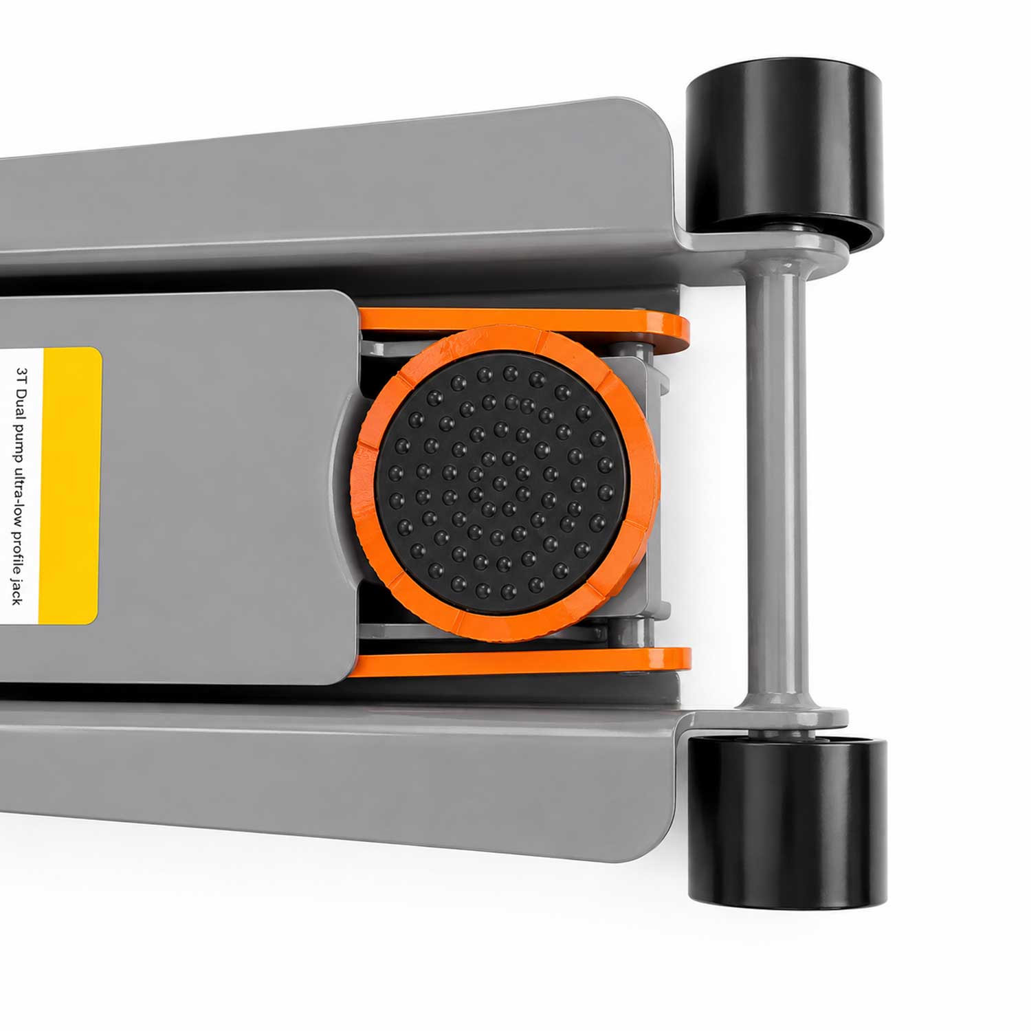 Cric idraulico a carrello ribassato, a doppio cilindro ,sollevatore per auto con ruote girevoli a 360°, 3 tonnellate, Gebo Tools