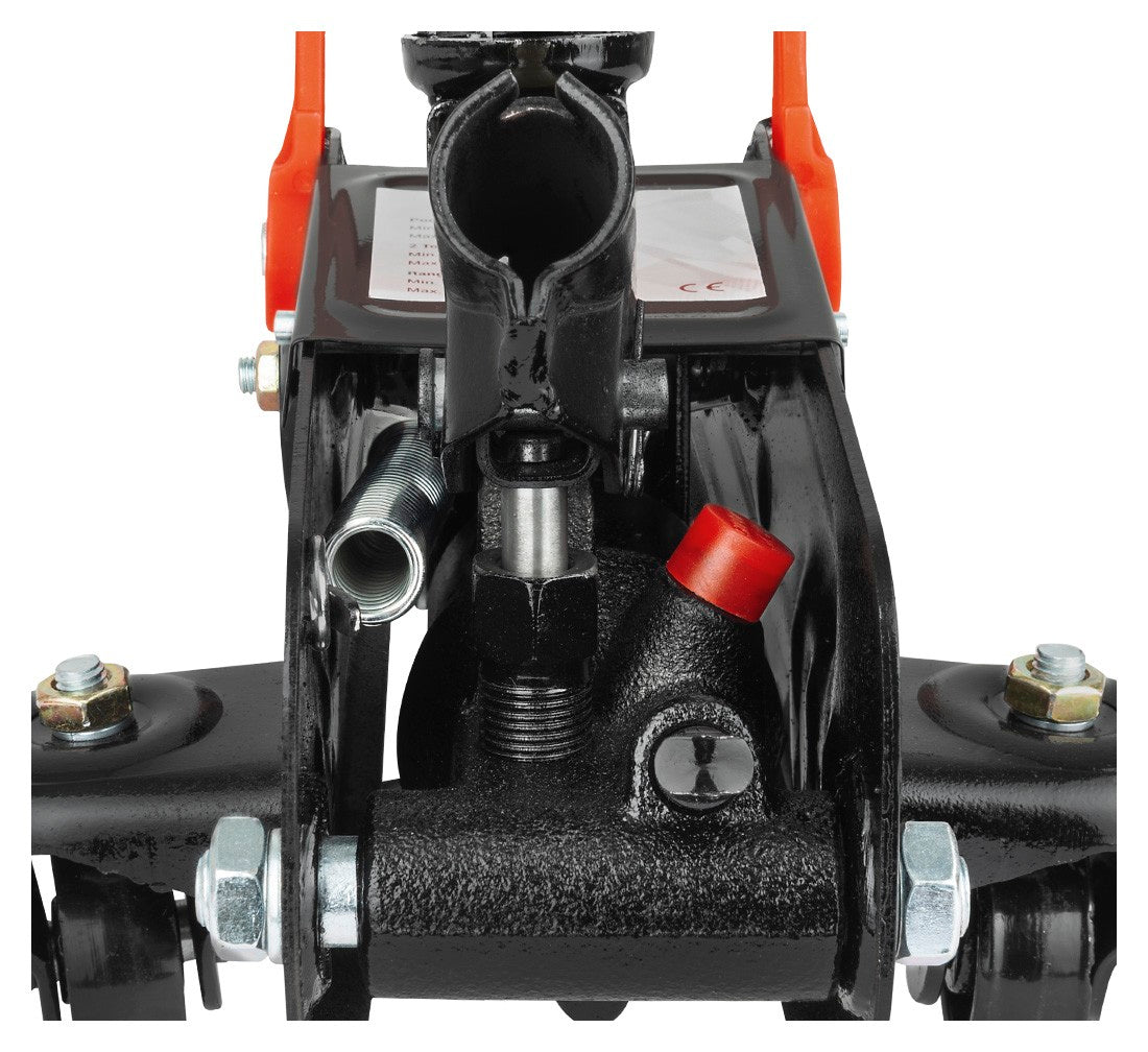 Cric sollevatore auto, martinetto idraulico professionale a carrello con profilo ribassato, 2 t, altezza di sollevamento 13–30 cm Redats
