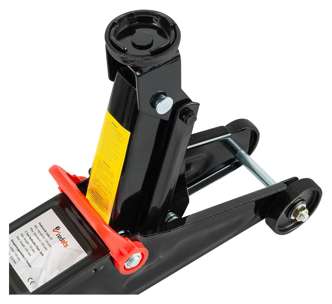 Cric sollevatore auto, martinetto idraulico professionale a carrello con profilo ribassato, 2 t, altezza di sollevamento 13–30 cm Redats