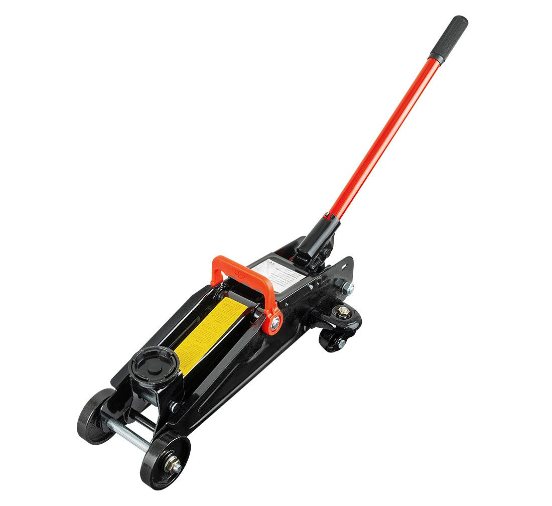 Cric sollevatore auto, martinetto idraulico professionale a carrello con profilo ribassato, 2 t, altezza di sollevamento 13–30 cm Redats