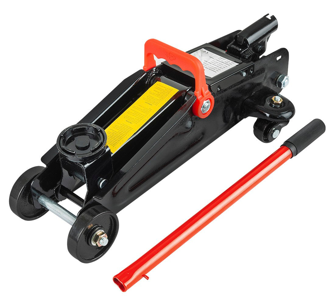 Cric sollevatore auto, martinetto idraulico professionale a carrello con profilo ribassato, 2 t, altezza di sollevamento 13–30 cm Redats