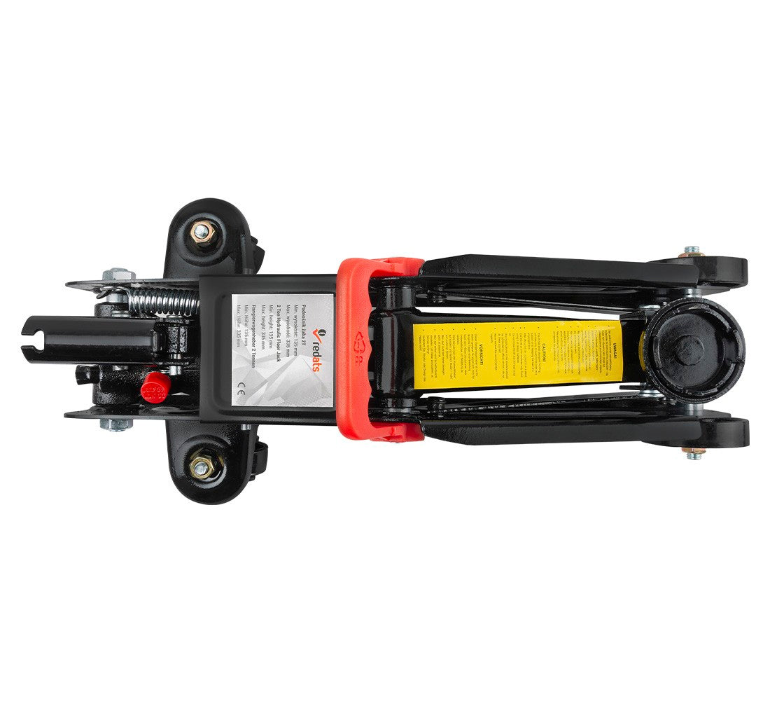 Cric sollevatore auto, martinetto idraulico professionale a carrello con profilo ribassato, 2 t, altezza di sollevamento 13–30 cm Redats