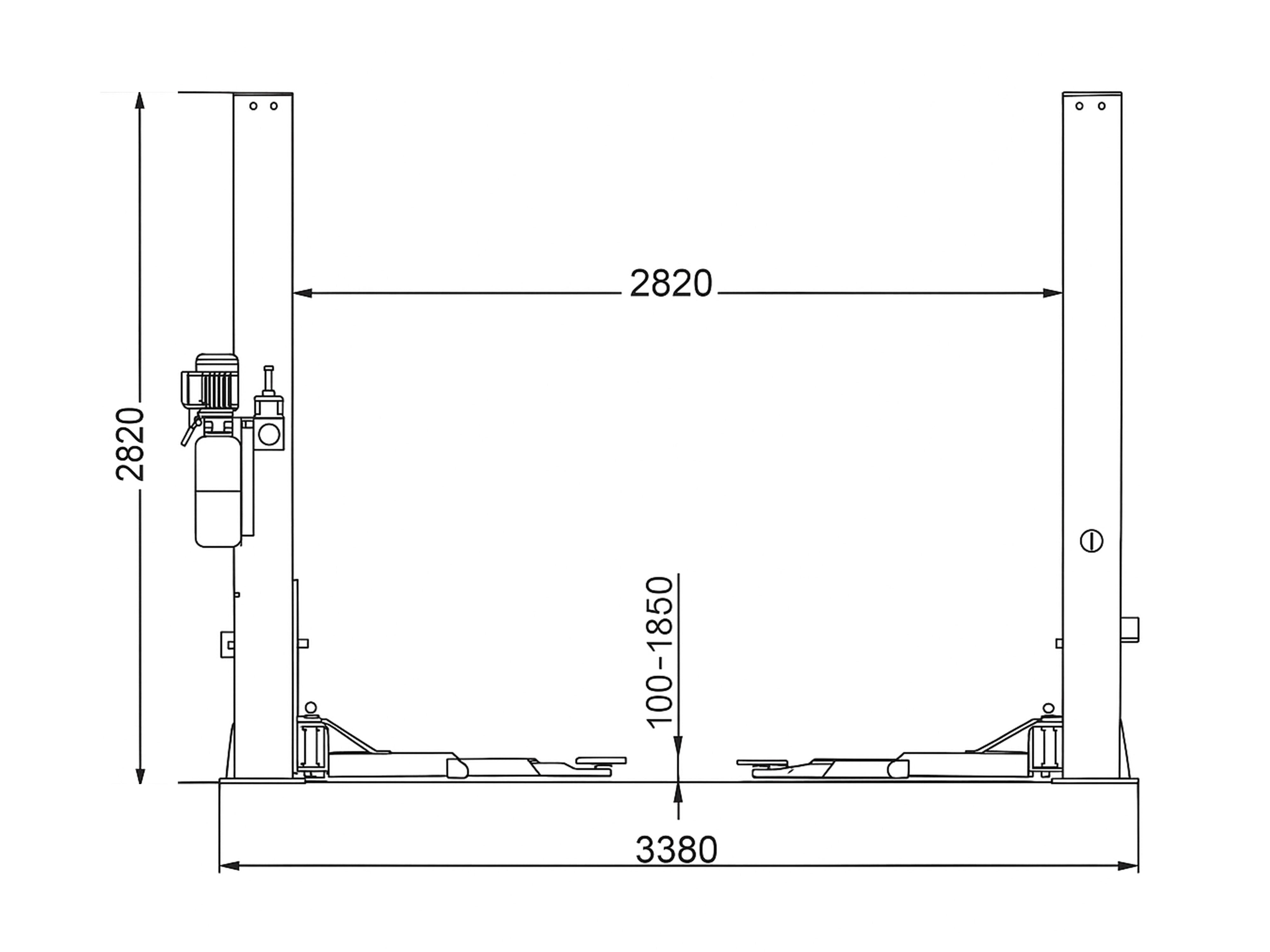 Ponte sollevatore auto a 2 colonne, portata 4000 kg, ponte sollevatore idraulico + olio gratis incluso, sblocco manuale elettroidraulico